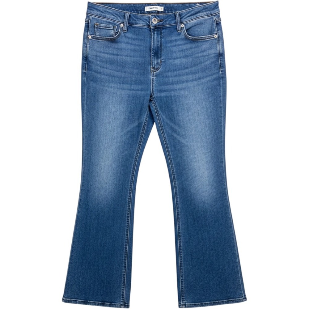 Old Navy High-Rise Flare Jeans Medium Wash Blue Denim Womens Size 14